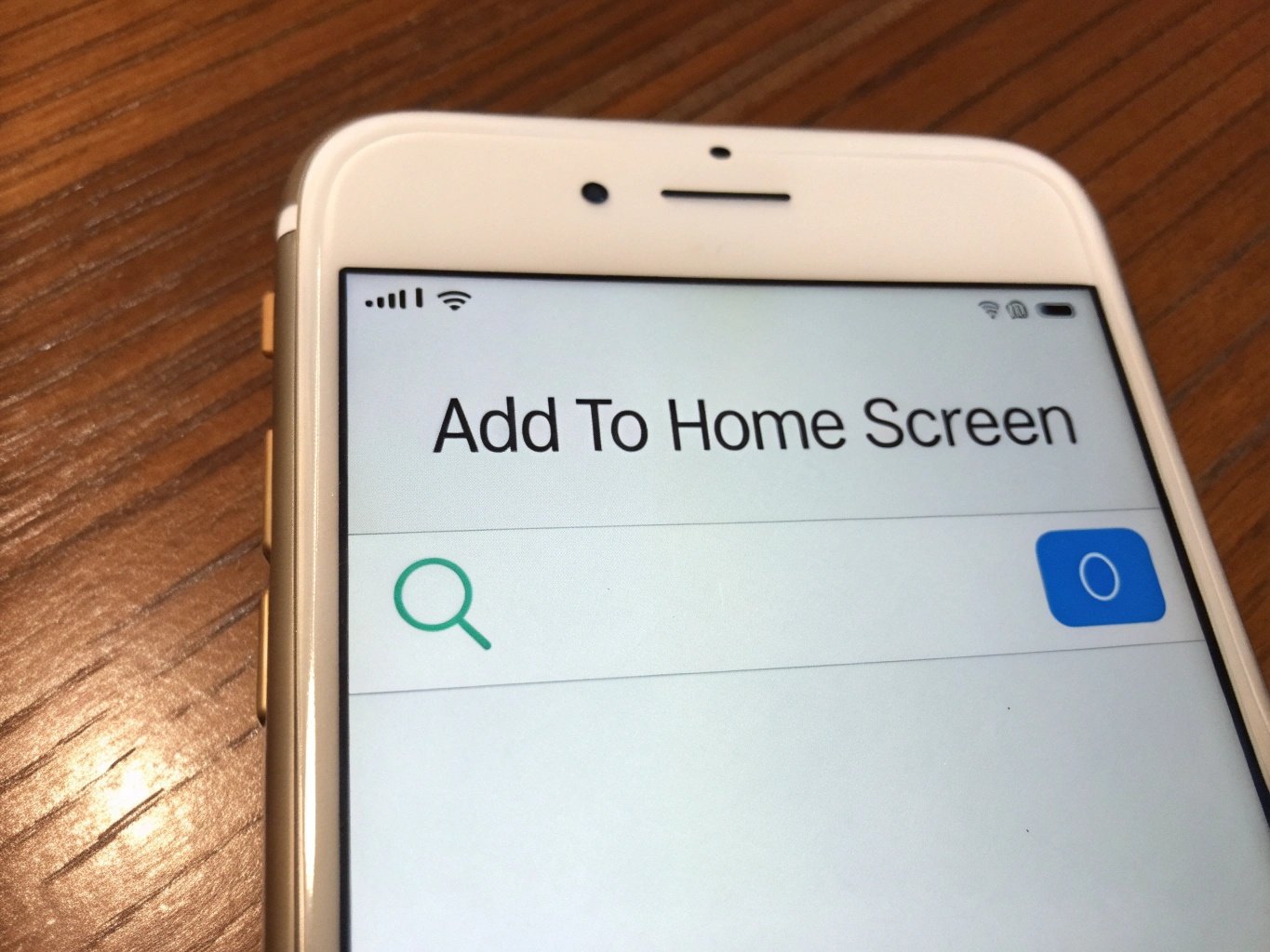 Добавление на главный экран iOS